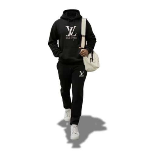 Black Color Men Hoodie and Pant Set - Stylish winter outfit by Garmrnts point