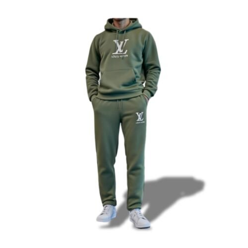 Olive color Men Hoodie and Pant Set - Stylish winter outfit by Garmrnts point