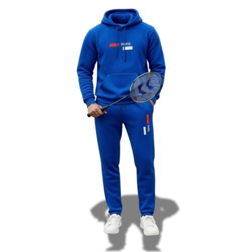 Blue Color – Paris Men Hoodie and Pant Set – Stylish winter outfit by Garmrnts point