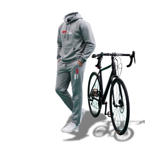 Gray Color – Paris Men Hoodie and Pant Set – Stylish winter outfit by Garmrnts point